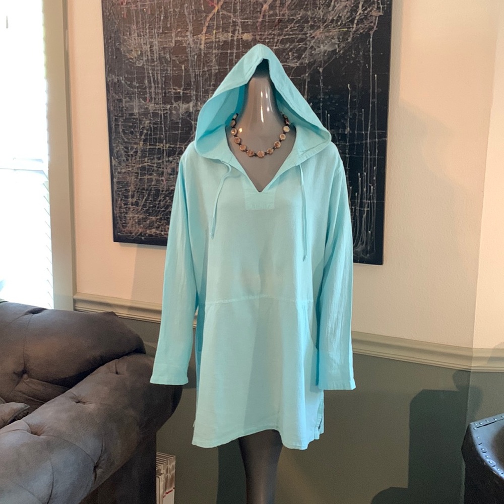 Drawstrings of Malibu Cotton Baja Tunic Cover Up